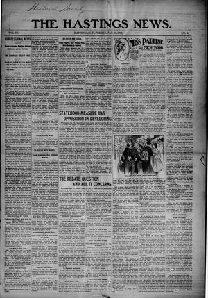 The Hastings News. (Hastings, Okla. Terr.), Vol. 4, No. 40, Ed. 1 Friday, January 12, 1906