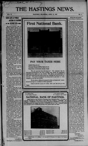 The Hastings News. (Hastings, Okla.), Vol. 6, No. 2, Ed. 1 Friday, April 12, 1907