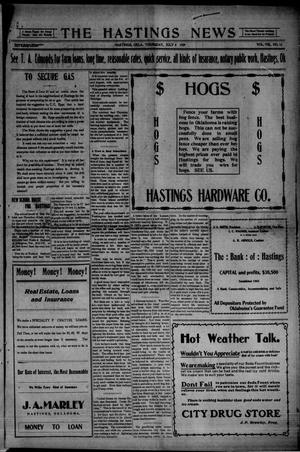 The Hastings News (Hastings, Okla.), Vol. 8, No. 12, Ed. 1 Thursday, July 8, 1909
