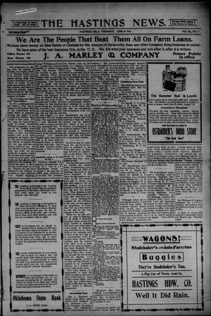 The Hastings News. (Hastings, Okla.), Vol. 9, No. 11, Ed. 1 Thursday, June 30, 1910