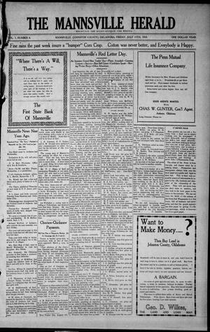 The Mannsville Herald. (Mannsville, Okla.), Vol. 1, No. 6, Ed. 1 Friday, July 15, 1910