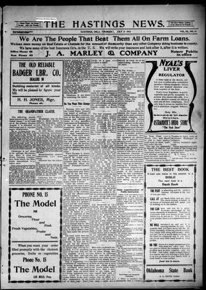 The Hastings News. (Hastings, Okla.), Vol. 9, No. 14, Ed. 1 Thursday, July 21, 1910