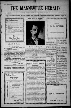 The Mannsville Herald. (Mannsville, Okla.), Vol. 1, No. 8, Ed. 1 Friday, July 29, 1910