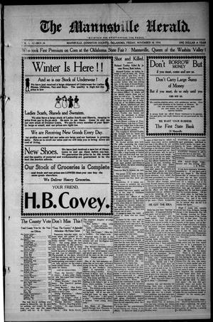 The Mannsville Herald. (Mannsville, Okla.), Vol. 1, No. 24, Ed. 1 Friday, November 18, 1910