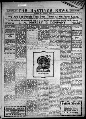 The Hastings News. (Hastings, Okla.), Vol. 9, No. 32, Ed. 1 Thursday, November 24, 1910
