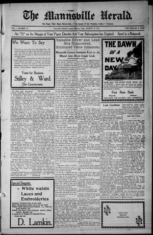 The Mannsville Herald. (Mannsville, Okla.), Vol. 1, No. 37, Ed. 1 Friday, March 10, 1911