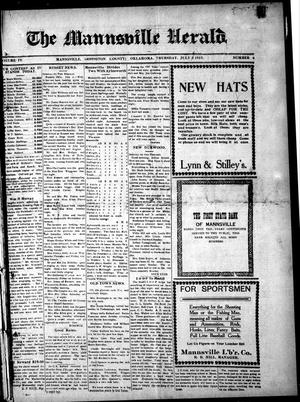 The Mannsville Herald. (Mannsville, Okla.), Vol. 4, No. 4, Ed. 1 Friday, July 4, 1913