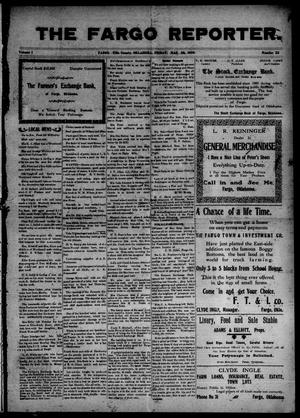 The Fargo Reporter. (Fargo, Okla.), Vol. 1, No. 22, Ed. 1 Friday, May 28, 1909