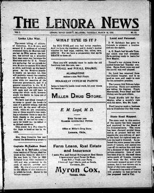 The Lenora News (Lenora, Okla.), Vol. 2, No. 23, Ed. 1 Thursday, March 16, 1916