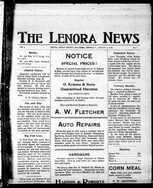 The Lenora News (Lenora, Okla.), Vol. 3, No. 7, Ed. 1 Thursday, August 3, 1916