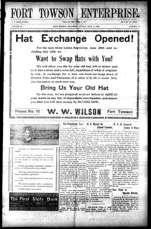 Fort Towson Enterprise. (Fort Towson, Okla.), Vol. 15, No. 8, Ed. 1 Friday, July 4, 1919