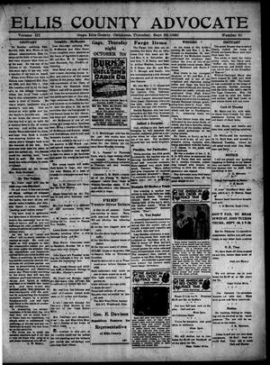 Ellis County Advocate (Gage, Okla.), Vol. 3, No. 21, Ed. 1 Thursday, September 23, 1920