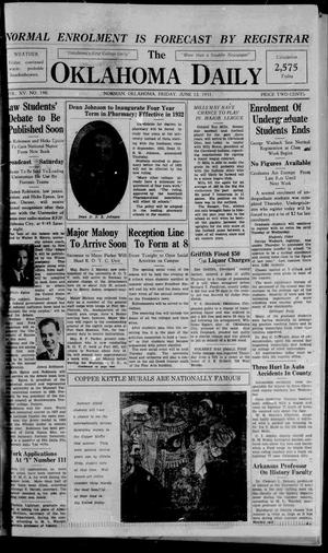 The Oklahoma Daily (Norman, Okla.), Vol. 15, No. 191, Ed. 1 Friday, June 12, 1931