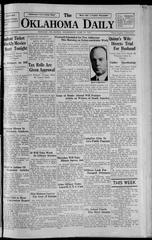 The Oklahoma Daily (Norman, Okla.), Vol. 15, No. 199, Ed. 1 Wednesday, June 24, 1931