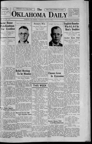 The Oklahoma Daily (Norman, Okla.), Vol. 15, No. 217, Ed. 1 Tuesday, July 21, 1931