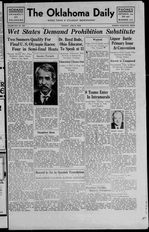 The Oklahoma Daily (Norman, Okla.), Vol. 17, No. 184, Ed. 1 Tuesday, June 14, 1932