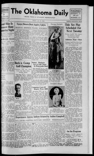 The Oklahoma Daily (Norman, Okla.), Vol. 17, No. 205, Ed. 1 Friday, July 15, 1932