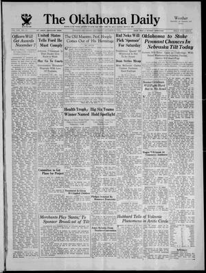 Primary view of object titled 'The Oklahoma Daily (Norman, Okla.), Ed. 1 Saturday, October 28, 1933'.
