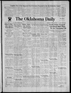 The Oklahoma Daily (Norman, Okla.), Ed. 1 Wednesday, November 15, 1933