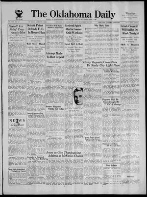 The Oklahoma Daily (Norman, Okla.), Ed. 1 Tuesday, November 28, 1933