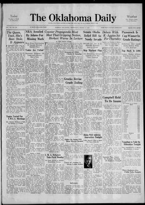 The Oklahoma Daily (Norman, Okla.), Vol. 20, No. 138, Ed. 1 Wednesday, March 13, 1935