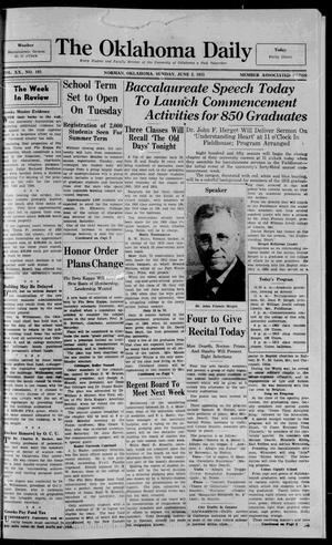 The Oklahoma Daily (Norman, Okla.), Vol. 20, No. 193, Ed. 1 Sunday, June 2, 1935