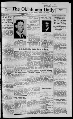 The Oklahoma Daily (Norman, Okla.), Vol. 20, No. 211, Ed. 1 Wednesday, June 26, 1935