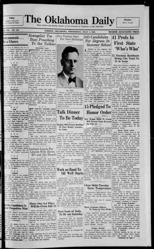 The Oklahoma Daily (Norman, Okla.), Vol. 20, No. 216, Ed. 1 Wednesday, July 3, 1935