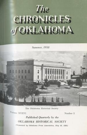 Primary view of object titled 'Chronicles of Oklahoma, Volume 36, Number 2, Summer 1958'.
