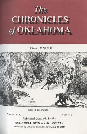 Chronicles of Oklahoma, Volume 36, Number 4, Winter 1958-59