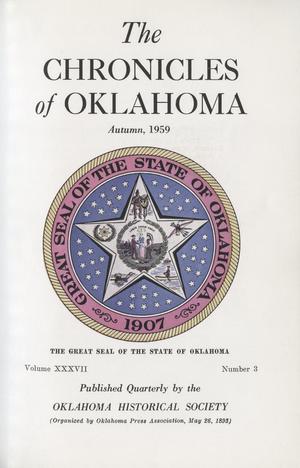 Primary view of object titled 'Chronicles of Oklahoma, Volume 37, Number 3, Autumn 1959'.