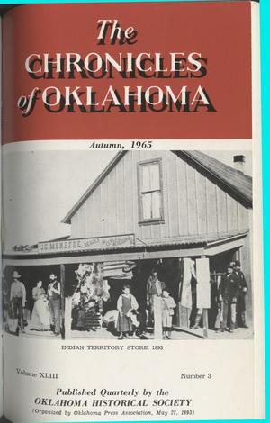 Chronicles of Oklahoma, Volume 43, Number 3, Autumn 1965