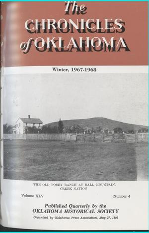 Primary view of object titled 'Chronicles of Oklahoma, Volume 45, Number 4, Winter 1967-68'.