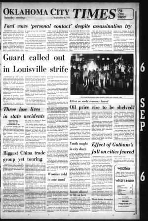 Primary view of object titled 'Oklahoma City Times (Oklahoma City, Okla.), Vol. 85, No. 170, Ed. 2 Saturday, September 6, 1975'.