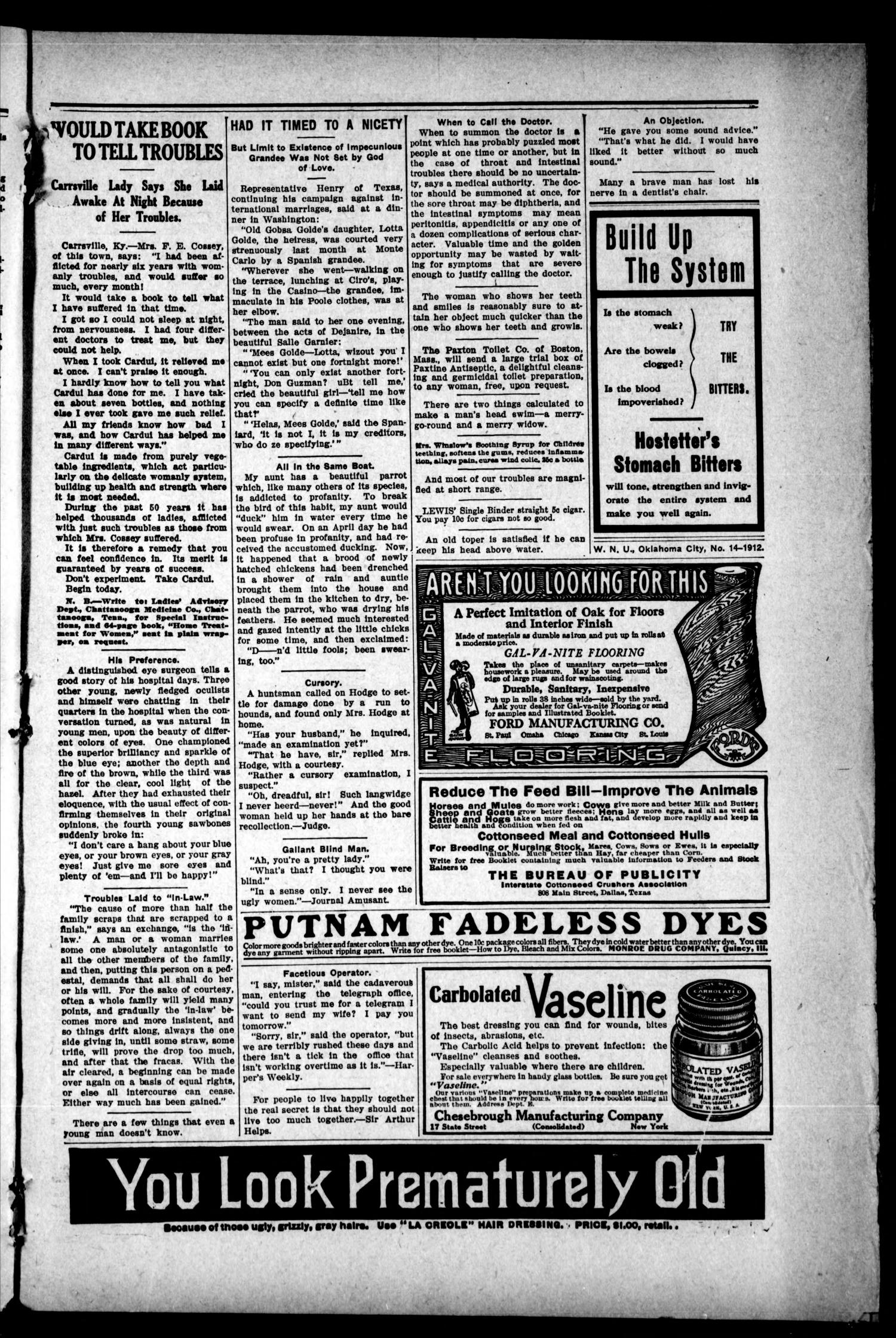 The Maramec News (Maramec, Okla.), Vol. 1, No. 5, Ed. 1 Thursday, April 4, 1912
                                                
                                                    [Sequence #]: 3 of 12
                                                