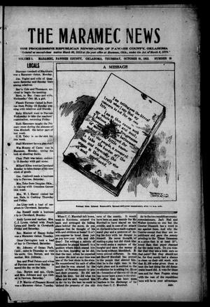 The Maramec News (Maramec, Okla.), Vol. 1, No. 35, Ed. 1 Thursday, October 31, 1912