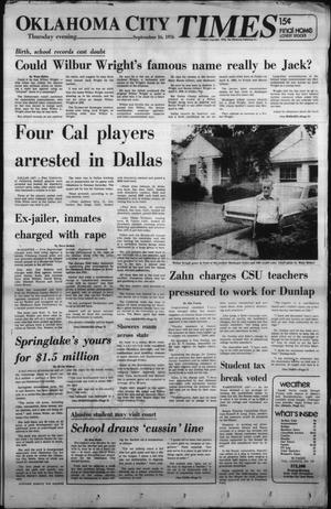 Primary view of object titled 'Oklahoma City Times (Oklahoma City, Okla.), Vol. 87, No. 179, Ed. 1 Thursday, September 16, 1976'.