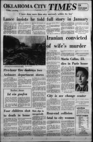 Oklahoma City Times (Oklahoma City, Okla.), Vol. 88, No. 178, Ed. 1 Friday, September 16, 1977