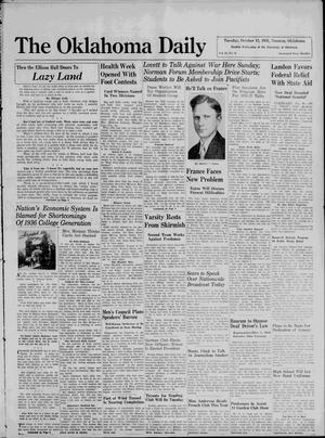 The Oklahoma Daily (Norman, Okla.), Vol. 22, No. 30, Ed. 1 Tuesday, October 13, 1936