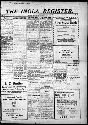 The Inola Register. (Inola, Okla.), Vol. 11, No. 22, Ed. 1 Thursday, January 11, 1917