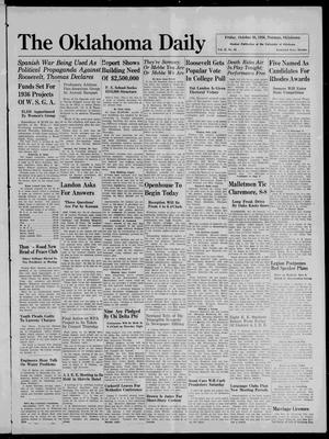 The Oklahoma Daily (Norman, Okla.), Vol. 22, No. 45, Ed. 1 Friday, October 30, 1936