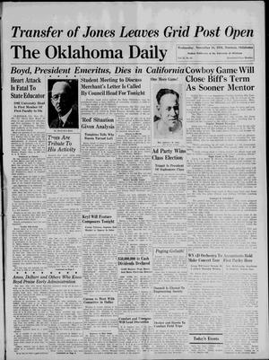 The Oklahoma Daily (Norman, Okla.), Vol. 22, No. 61, Ed. 1 Wednesday, November 18, 1936