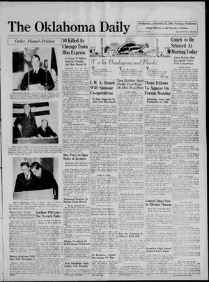 The Oklahoma Daily (Norman, Okla.), Vol. 22, No. 67, Ed. 1 Wednesday, November 25, 1936