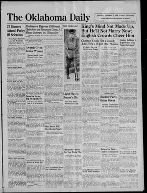Primary view of The Oklahoma Daily (Norman, Okla.), Vol. 22, No. 72, Ed. 1 Saturday, December 5, 1936