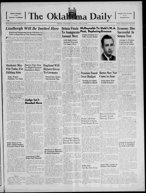 The Oklahoma Daily (Norman, Okla.), Vol. 24, No. 165, Ed. 1 Tuesday, April 25, 1939