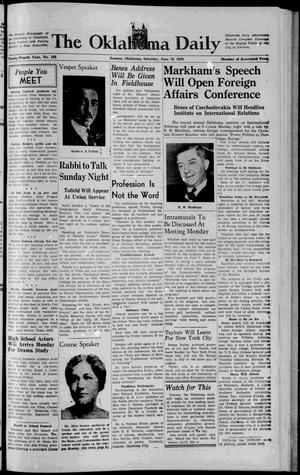 The Oklahoma Daily (Norman, Okla.), Vol. 24, No. 195, Ed. 1 Saturday, June 10, 1939