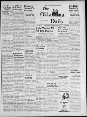 The Oklahoma Daily (Norman, Okla.), Vol. 25, No. 59, Ed. 1 Tuesday, November 21, 1939