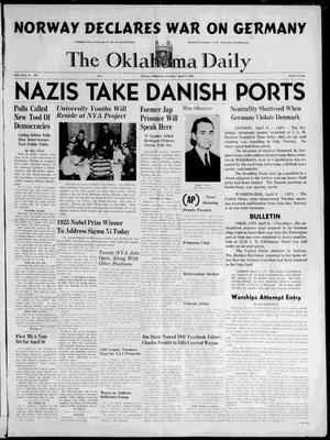 The Oklahoma Daily (Norman, Okla.), Vol. 25, No. 152, Ed. 1 Tuesday, April 9, 1940