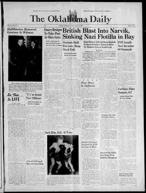 The Oklahoma Daily (Norman, Okla.), Vol. 25, No. 157, Ed. 1 Sunday, April 14, 1940