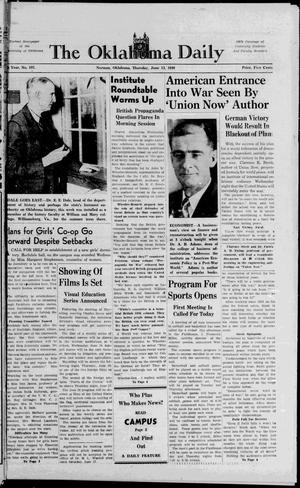The Oklahoma Daily (Norman, Okla.), Vol. 25, No. 197, Ed. 1 Thursday, June 13, 1940